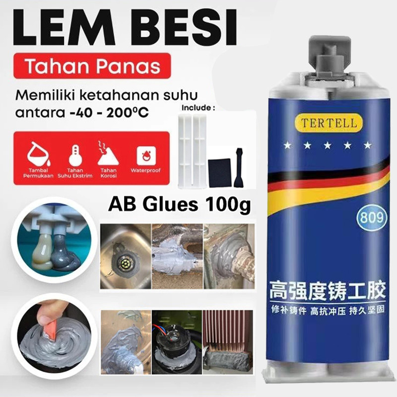 Lem AB Besi Super Kuat Tahan Panas Kafuter Lem Perekat Super 100g Untuk Reparasi Mobil / Rumah (lem
