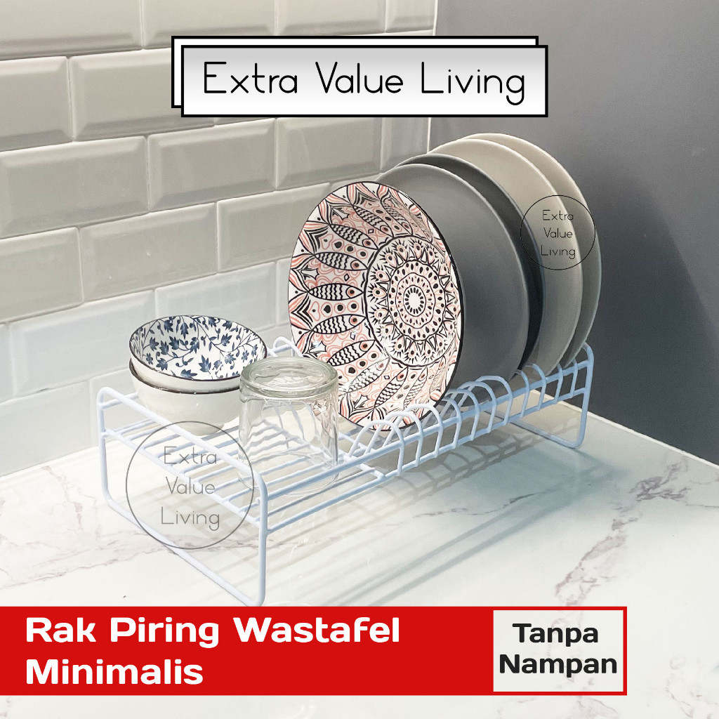 Rak Piring Serbaguna Rak Pengering Piring Dapur Anti Karat Minimalis Rak Piring Mini Wastafel