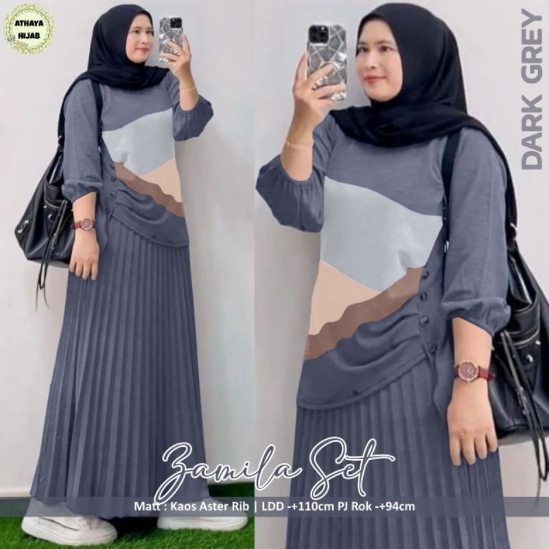 Zamila Set Rok Vensy Set Plisket by Athaya