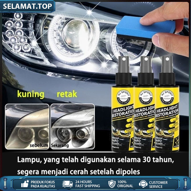 Headlight Restored / Pengkilap Mika Lampu / Headlamp Polish/Pembersih Kaca Lampu Mobil Kusam / Headl