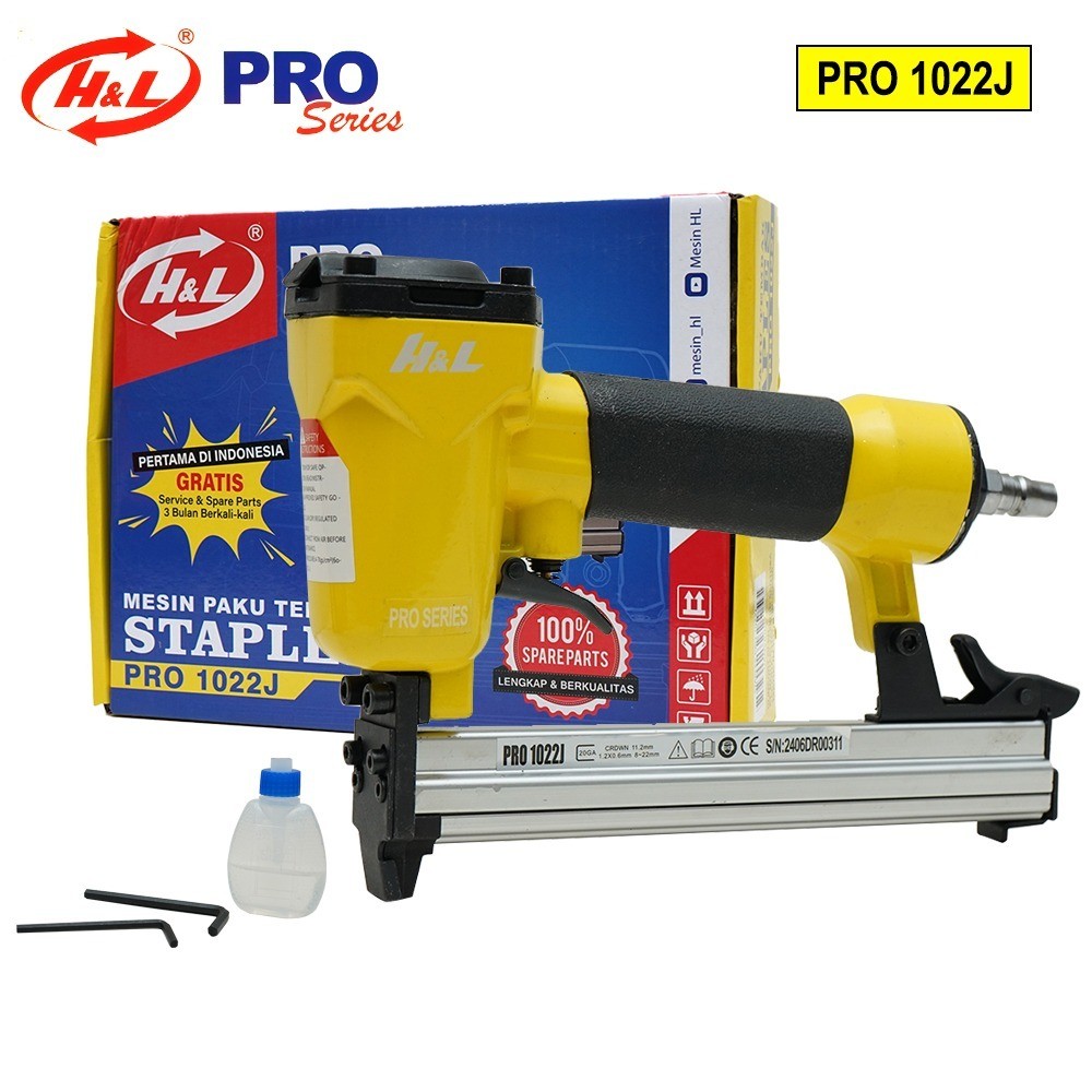 

NEW Mesin Staples Angin Kompresor - Etona Air Nailer Gun 1022J Air Stapler HNL