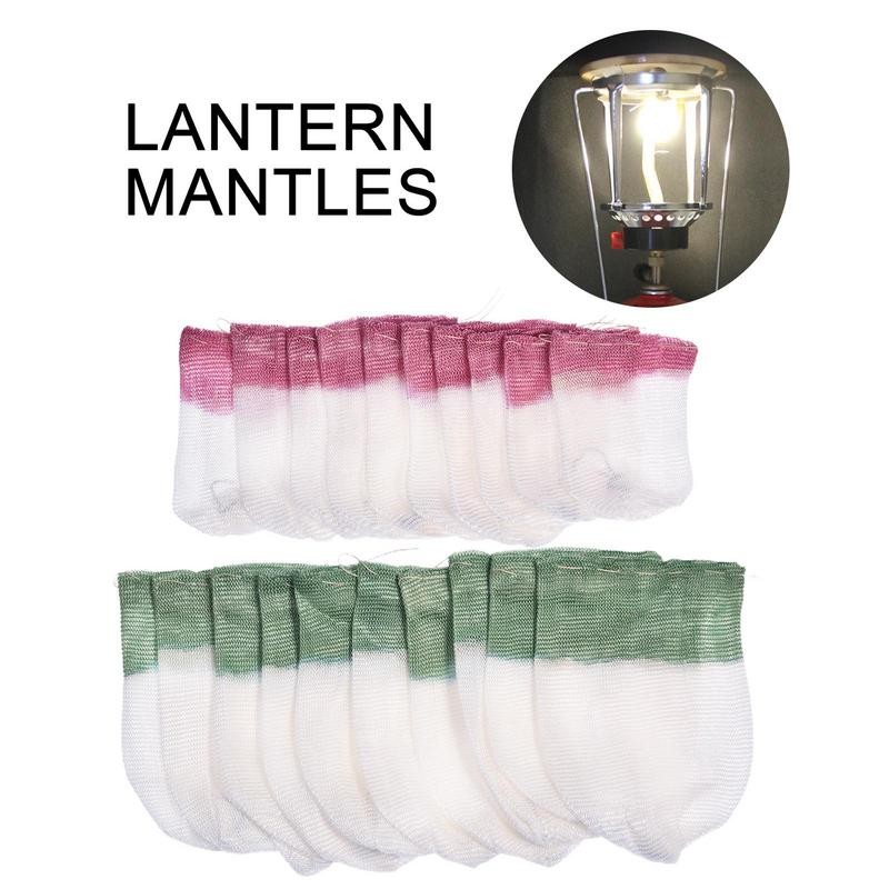 10Pcs Gauze Mesh Camping Gas Lantern Mantles Non-Radioactive Safe Outdoor Non-Polluting Kerosene Lig