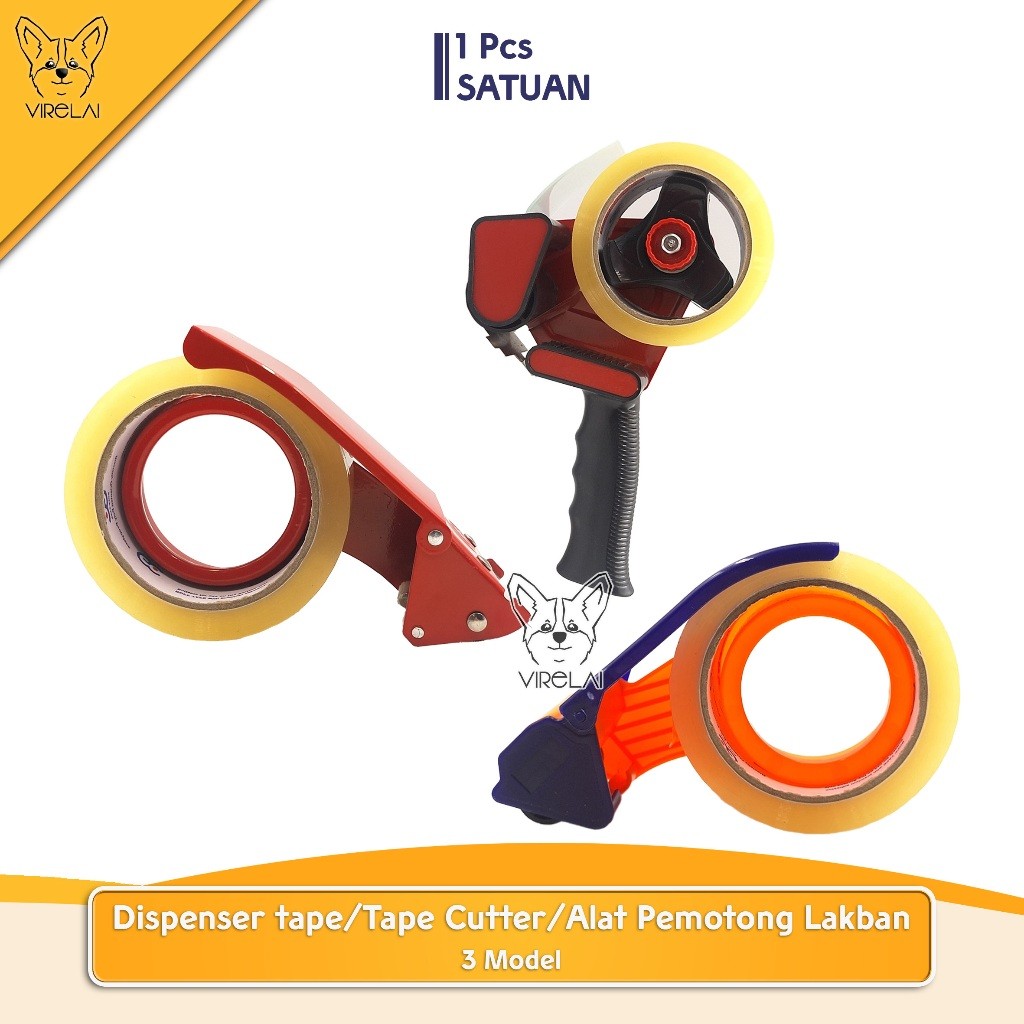 ABOLAILSHOP  Alat Cutter Pemotong Lakban isolasi / Tape Dispenser Cutter Rusfet