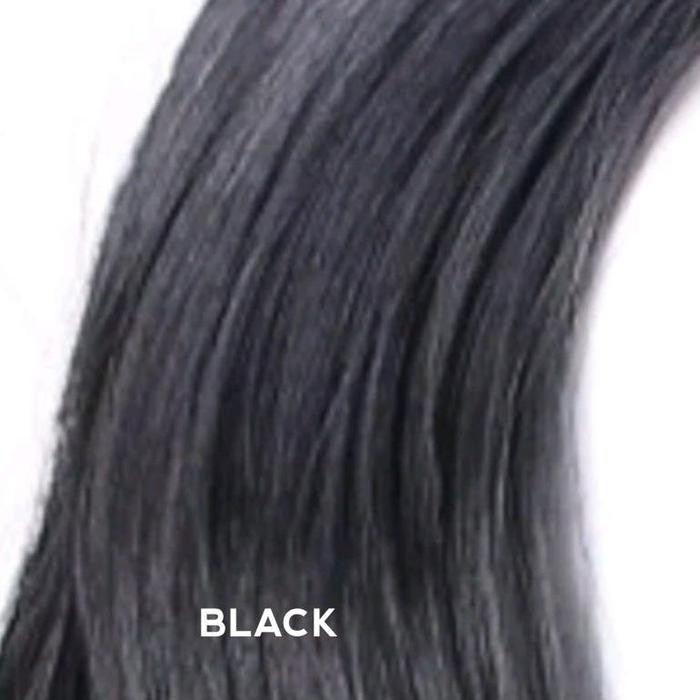 ADA Wig Pria Rambut Gondrong Bergelombang Belahan Tengah Permanen Warna Coklat dan Hitam Gaya Pria A