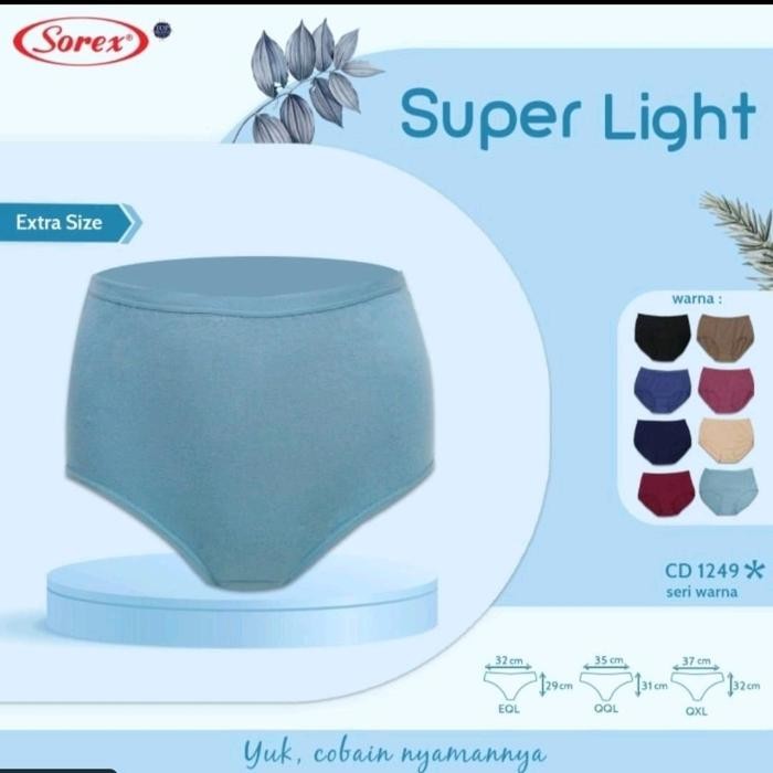 CD Wanita Sorex 1249 Extra Size Jumbo Katun | Celana Dalam Sorek Cewek Fine Cotton Lembut Maxi Dewas