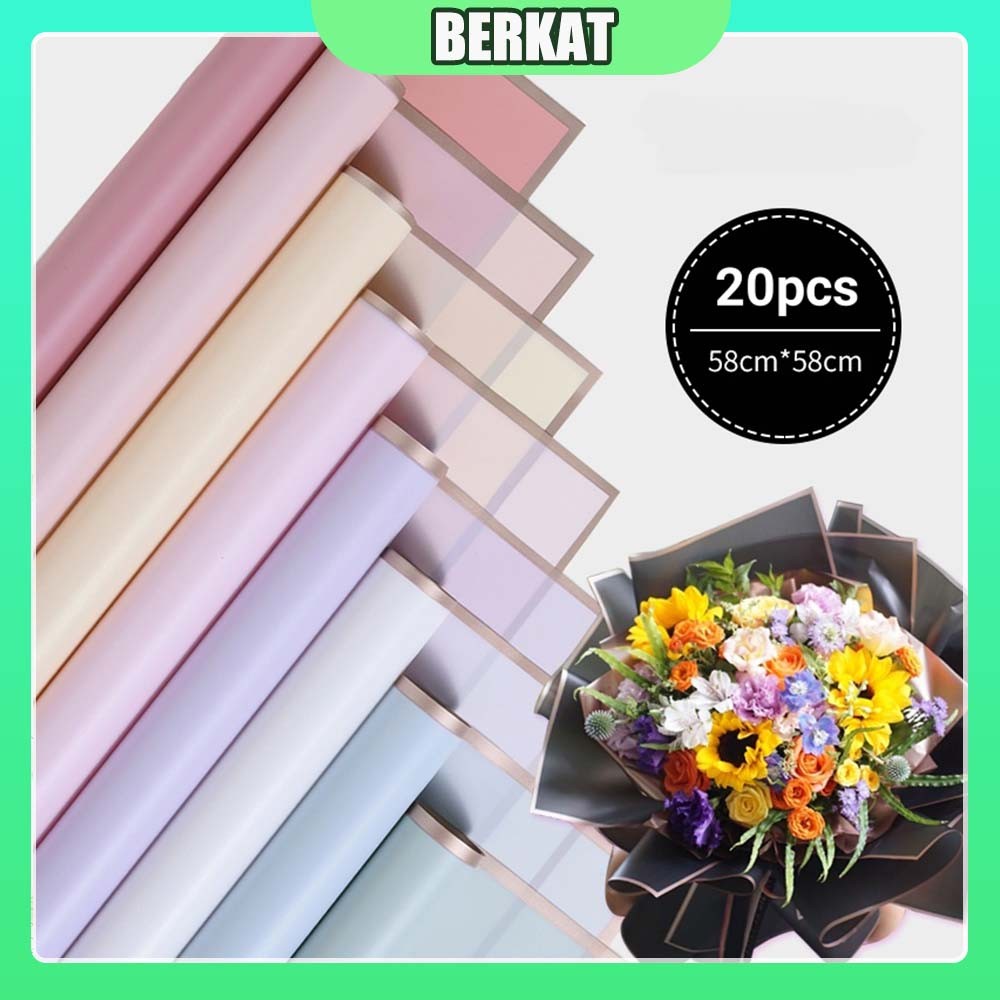 

20Pcs Flower Wrapping Paper Varian List Gold Buket Bunga CellophaneEmas Kertas Florist