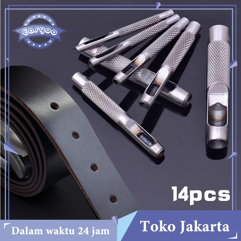 

Hollow Punch Set 14 Pcs Alat Pembuat Lubang Lobang Plong Alat Pembolong Kulit