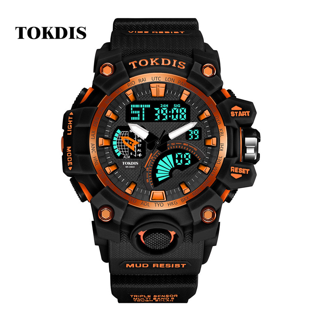 Jam Tangan Jam Tangan Tokdis T-2510 Rubber Original Double Time