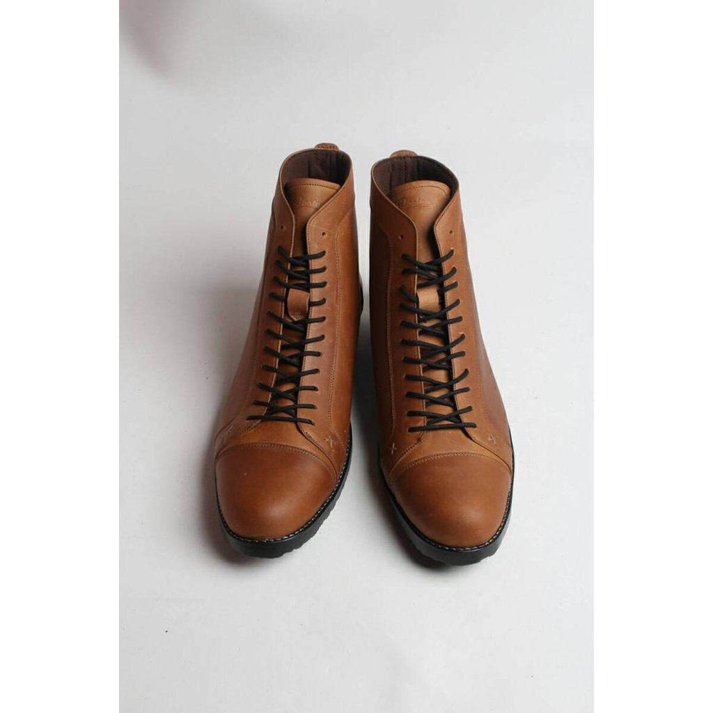Braga Dark Tanned - Boston Footwear ( Sepatu kulit CH leather shoes )