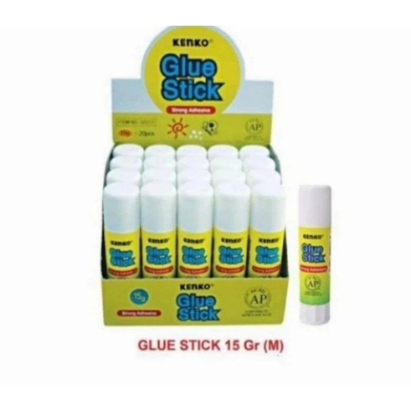 

LEM KENKO GLUE STICK 15 GR(1 BOX ISI 20 PCS)