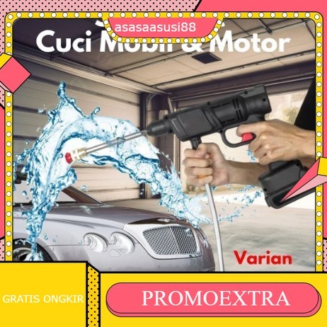 Mesin Alat Steam Jet Cuci Mobil & Motor / Portable Wireless 1 Baterai/ Alat Cuci Mobil Motor Jet Was