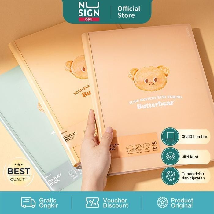 

Map folder Deli Butterbear halaman Jilid Kuat Tahan Debu dan Air NS517 - 40 Lembar