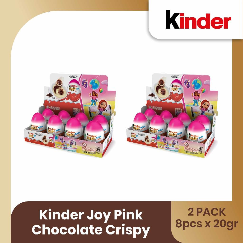 

Kinder Joy Pink Chocolate Crispy 20gr Isi 8pcs - TWINPACK