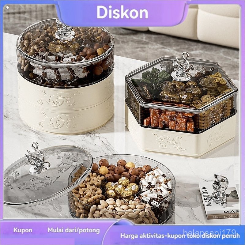 Toples Lebaran Bulat - Toples Aesthetic / Candy Box / Kotak Permen / Toples Kue Kering / Tempat Snac