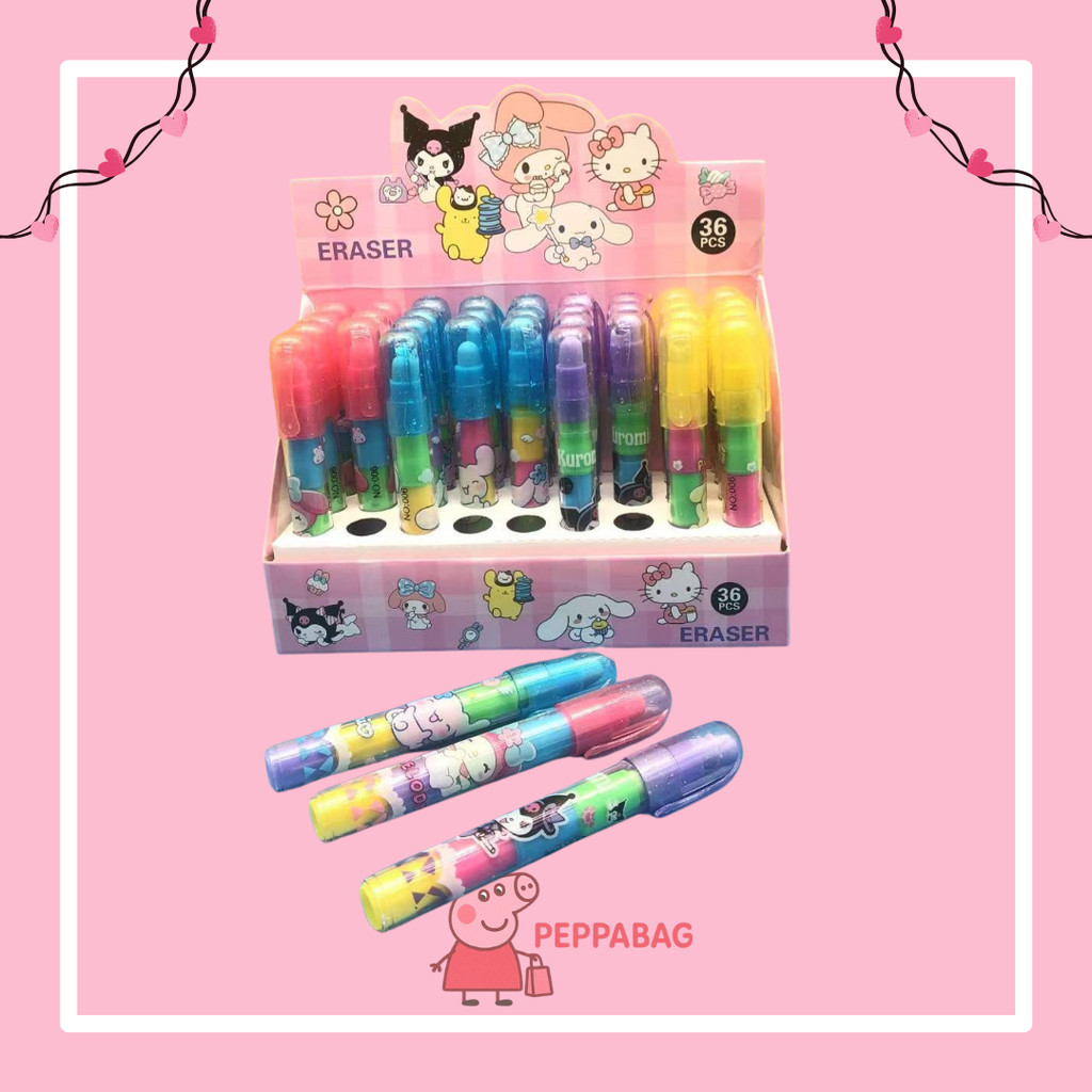 

Penghapus Cabut Susun Sanrio Karakter Kuromi Melody Monroll - ES0486