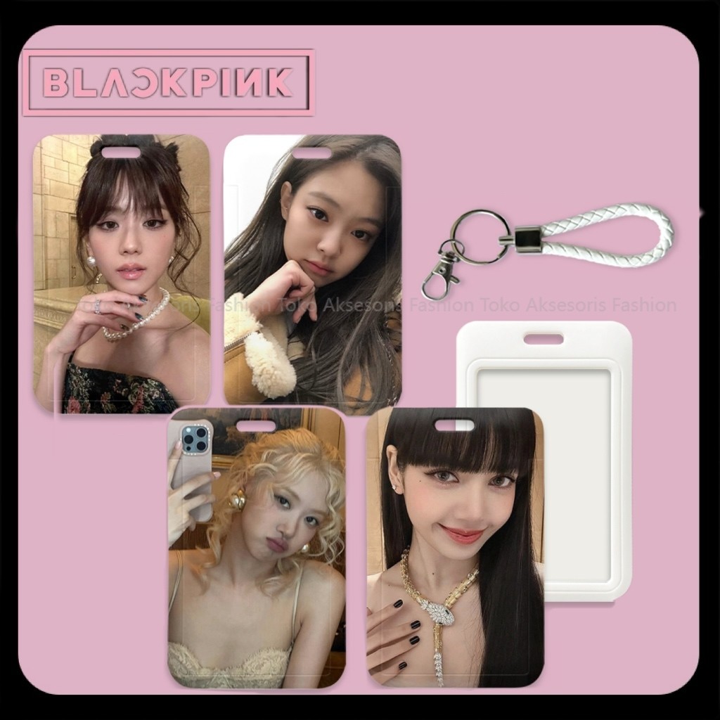

BLACKPINK JISOO JENNIE ROSÉ LISA id card holder tempat kartu lucu layer lanyard photocard aesthetic gantungan pelindung kartu nama tag cute nametag cari di lanyard pelindung ktp tempat foto card