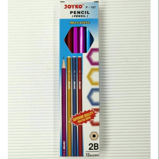 

(SN.ATK) (Pak) Pensil Murah Joyko Metalic P107