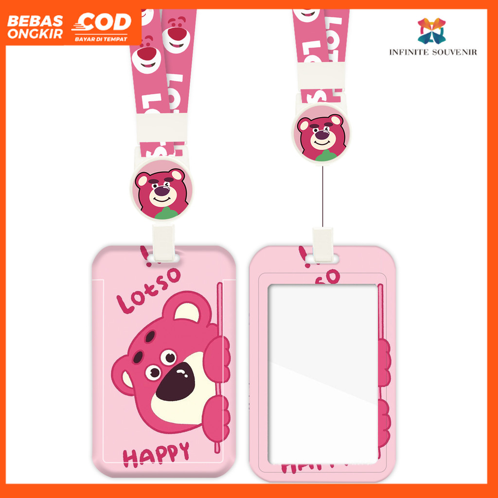 

(N017) ID Card Holder Tali Yoyo Lotso / Nametag Yoyo Lotso / Card Holder Yoyo / Lotso / Card Holder Tali Bisa Ditarik