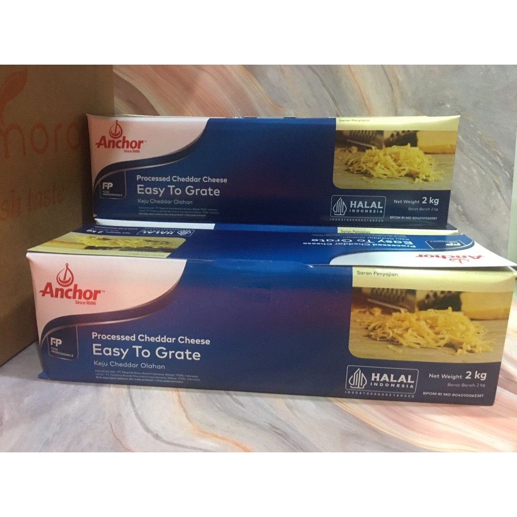 

Anchor Cheddar Chees Anchor Processed Cheddar Chess Easy To Grate 2kg