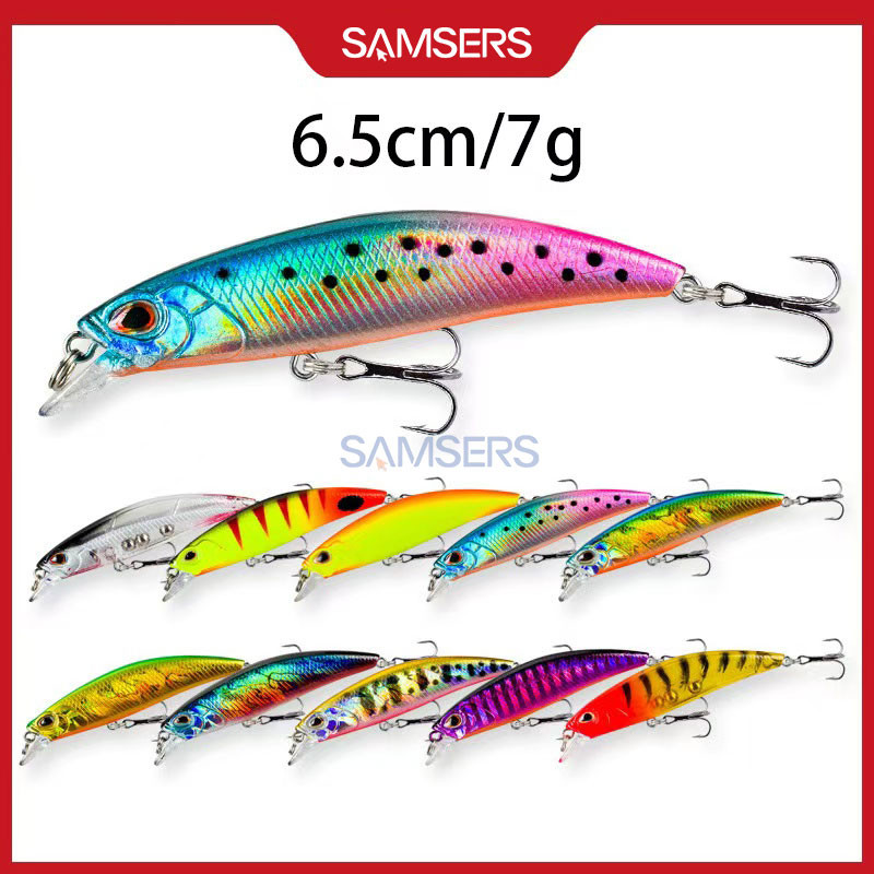Umpan Lure Minnow 6.5cm/5g Slow Sinking Fishing Bait Set Tackle Lure For Fishing Swim Bait Lure Hook