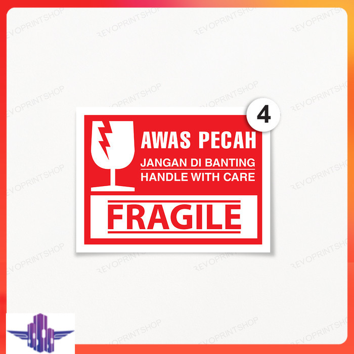 

STIKER FRAGILE 9 X 12 CM - No 4