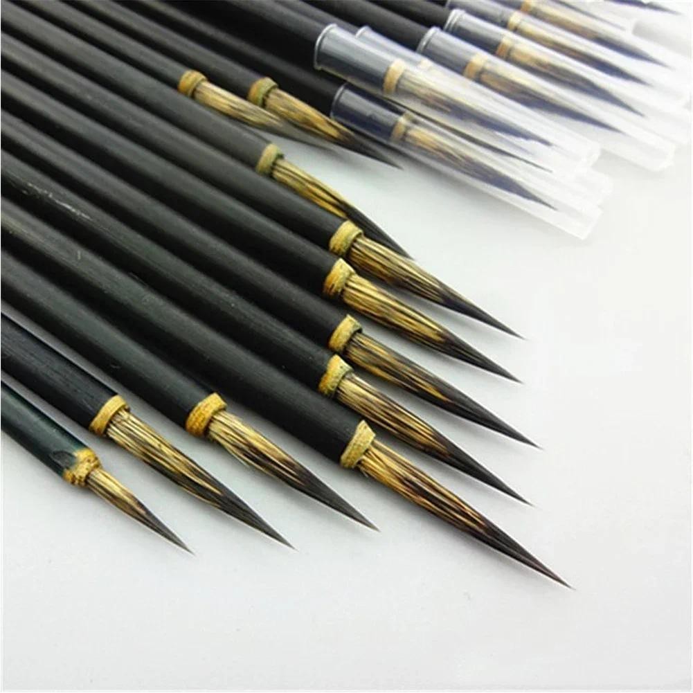 

3/4Pcs Wolves Hair Brush Chinese Calligraphy Pen Hook Line Paint Brush Chinese Calligraphy Brush Art Oil Painting Drawing Brush