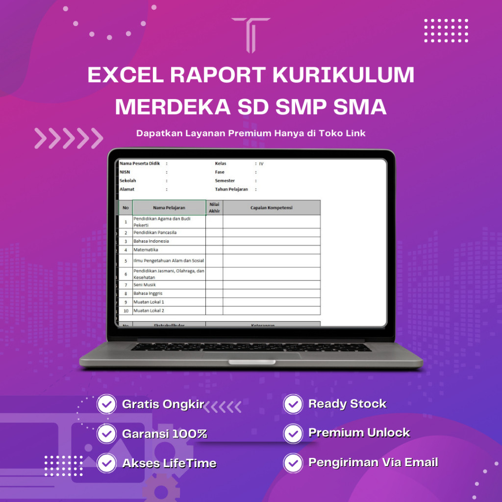 Excel Raport Kurikulum Merdeka SD SMP SMA