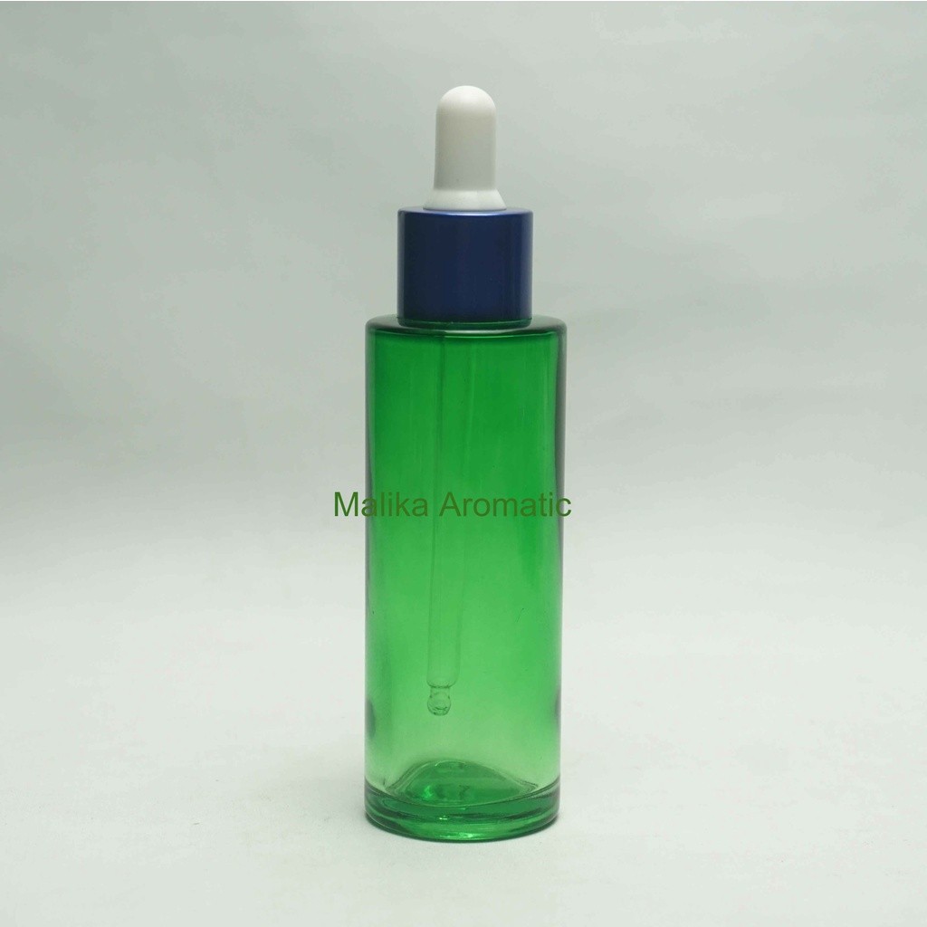 Serum 60 ml RF Hijau Original Pipet Biru Chrome / Botol Pipet Karet / Botol Serum / Botol Kaca Kosme
