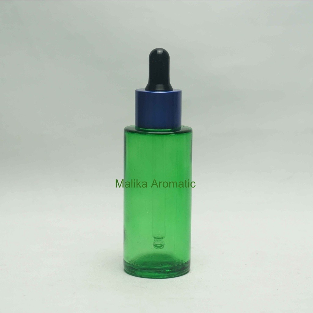 Serum 50 ml RF Hijau Original Pipet Biru Chrome / Botol Pipet Karet / Botol Serum / Botol Kaca Kosme