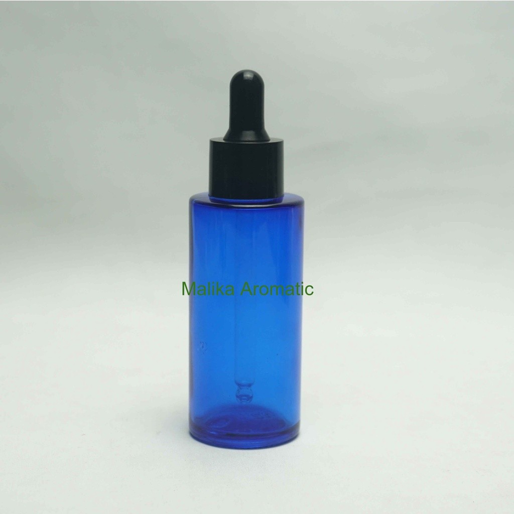 Serum 50 ml RF Biru Original Pipet Hitam PP / Botol Pipet Karet / Botol Serum / Botol Kaca Kosmetik 