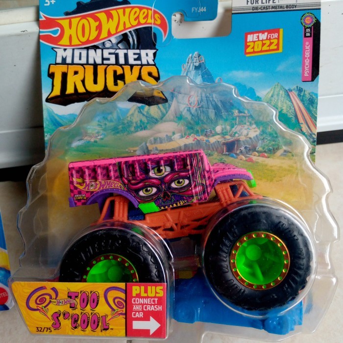 MAXH Hotwheels Hot Wheels Monster Trucks Truck Too S'Cool - Ungu