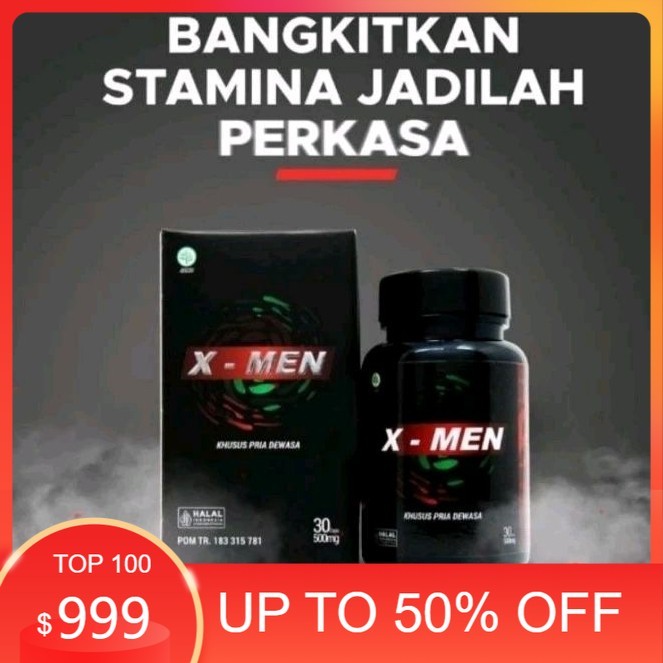 X-MEN Stamina Pria Original 100% Asli Bpom Kemasan Terbaru Isi 30 Kapsul