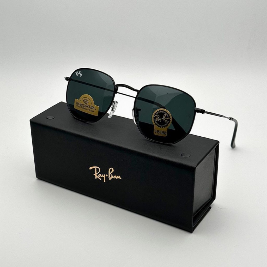 KACAMATA RAY BAN HEXAGONAL 3548 FRAME ASLI KACA POLARIZED FRAME TITANIUM PRIA WANITA FASHION ORIGINA