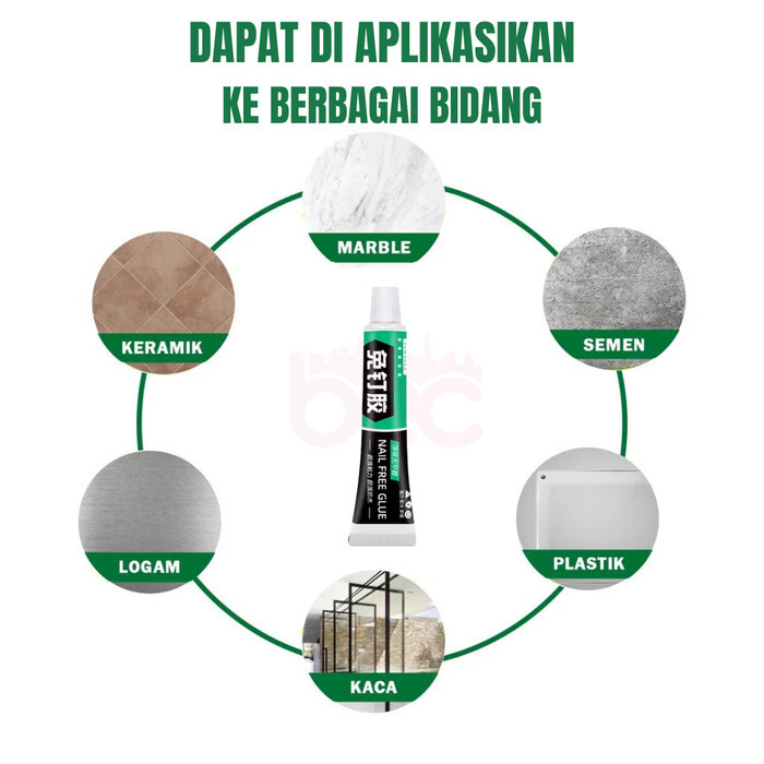 

[BEC] Lem Pengganti Paku Tembok No More Nail SuperKuat Original Tertell Nail Free Glue Perekat Dinding Super Kuat 20 Gram - Merek Tertell