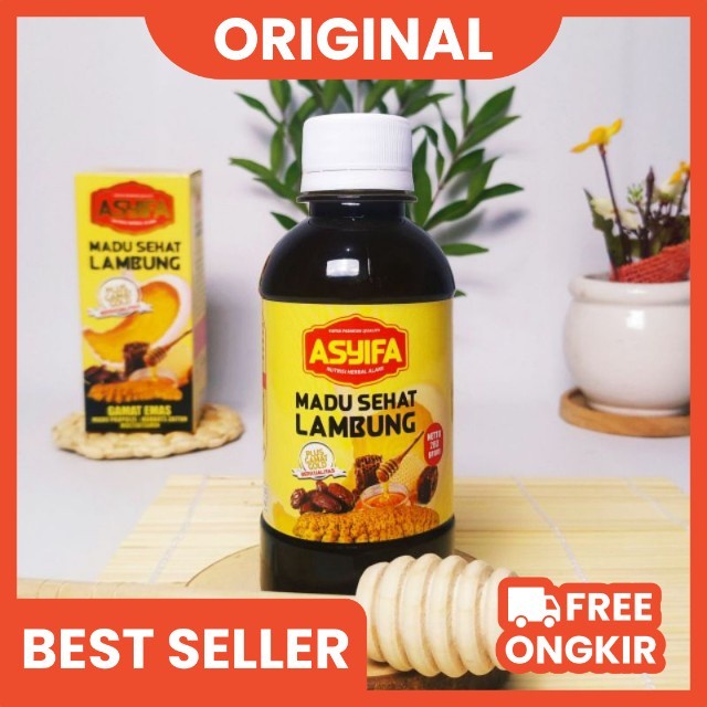 Madu Sehat Lambung Asyifa Plus Gamat Emas, spesial maag asam lambung kronis dan tipes