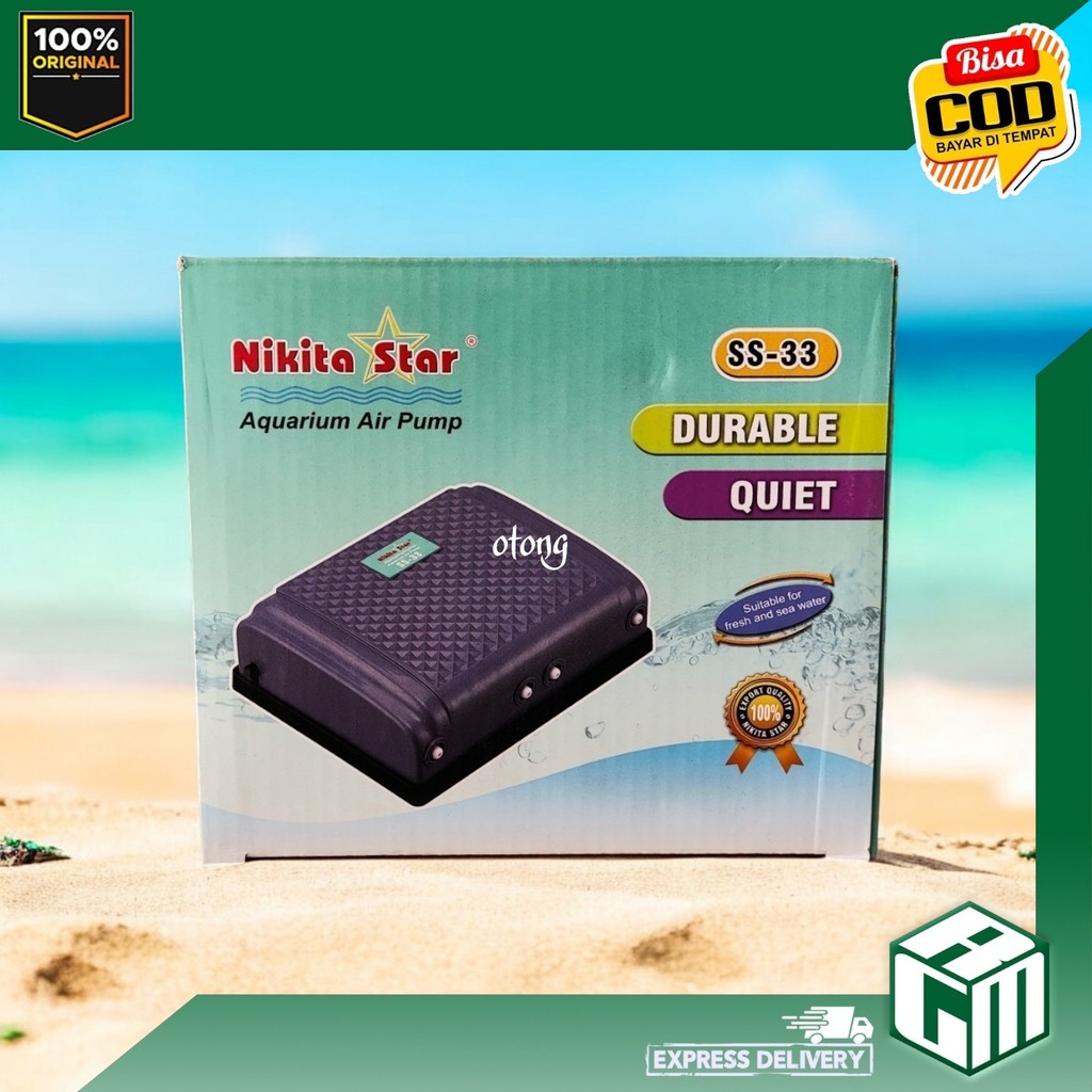 NIKITA STAR SS 33 SS33 POMPA AERATOR 4 LUBANG MESIN GELEMBUNG UDARA