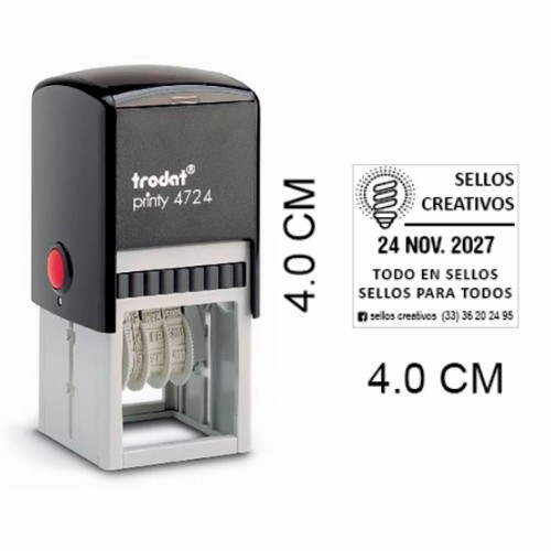 

Stempel Tanggal Custom Trodat Dater 4724 Ukuran 40x40 mm + Letter - DESIGN