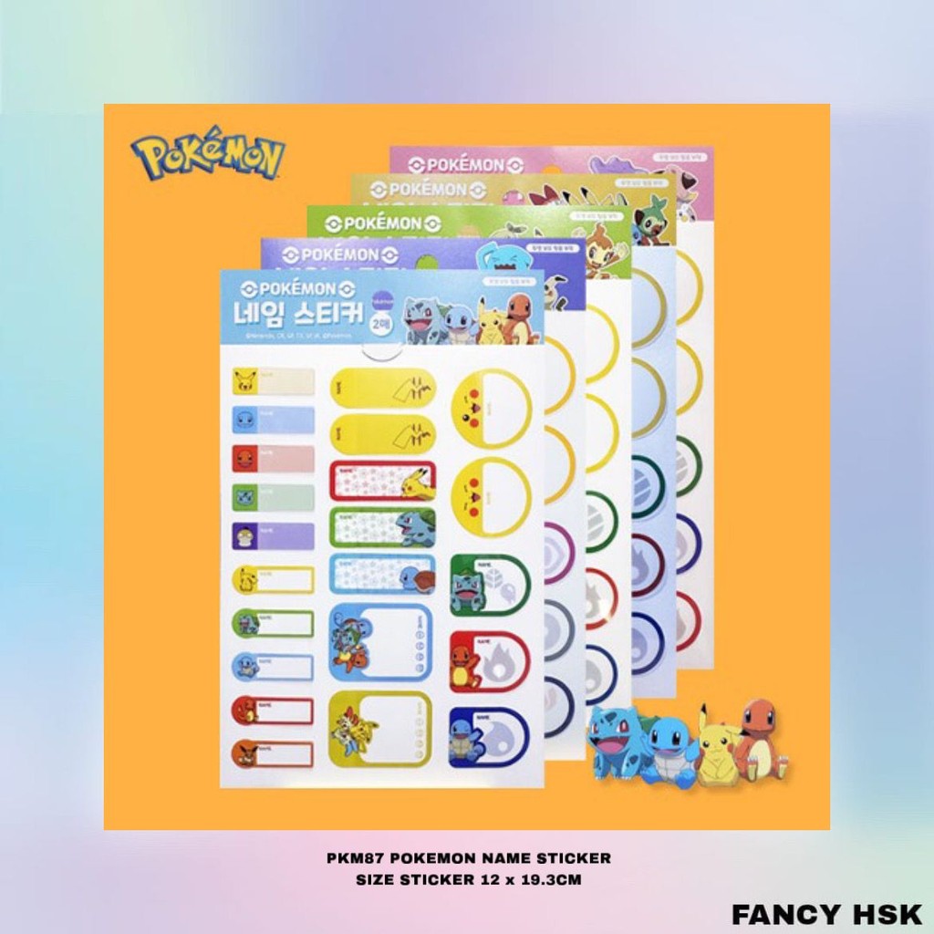 

KOREA POKEMON NAME STICKER PKM87