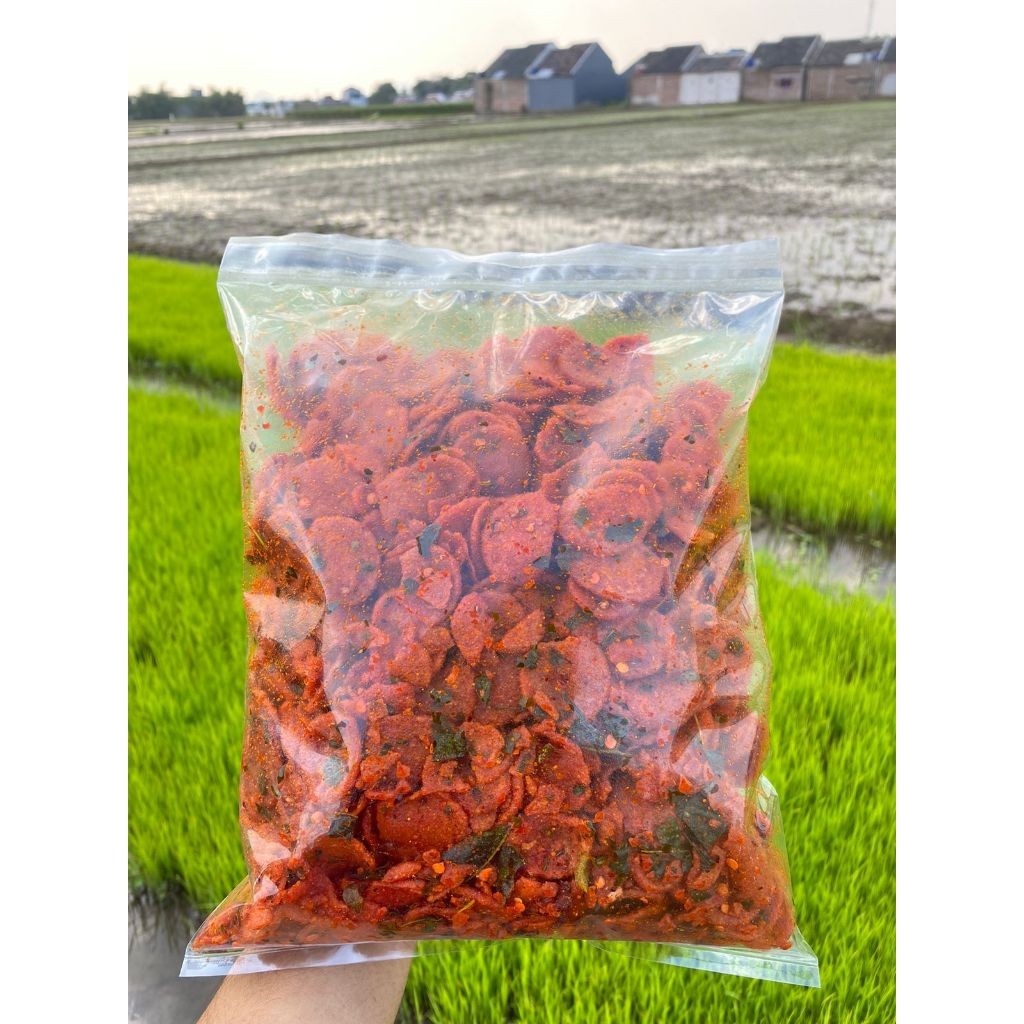 

Sosis Goreng Pedas jeruk 1kg Bumbu Melimpah, cemilan pedas, sosreng