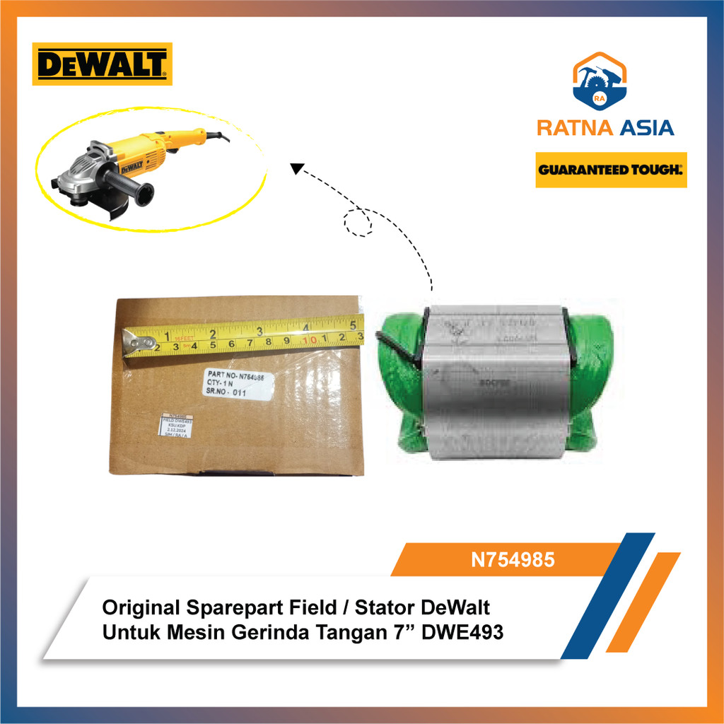 Original Sparepart Field / Stator DeWalt Untuk Mesin Gerinda Tangan 7” DWE493