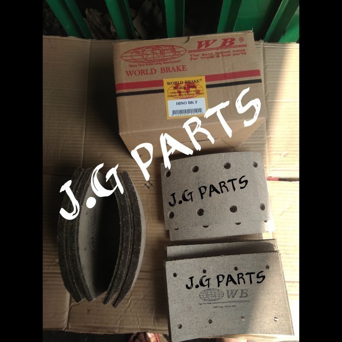 BRAKE LINING / KAMPAS REM ONLY WB DEPAN HINO BUS RK LUBANG 8 BERKUALITAS