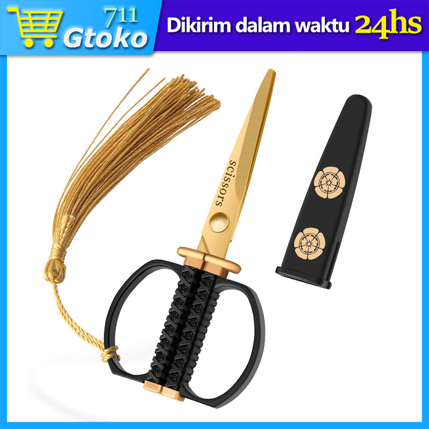 

Gunting Saku Mini Gunting Kertas Japang Rumbai Motif Emas Hitam Scissors Gunting Jahit Stainless Steel