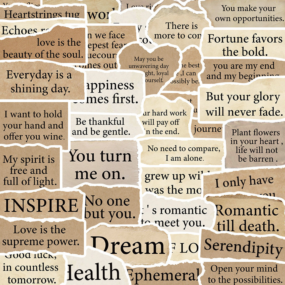 

10/30/50Pcs Vintage English Letter Graffiti Sticker Pack Waterproof Laptop Decals Luggage Notebook Cup Funny Stickers Kids Toy