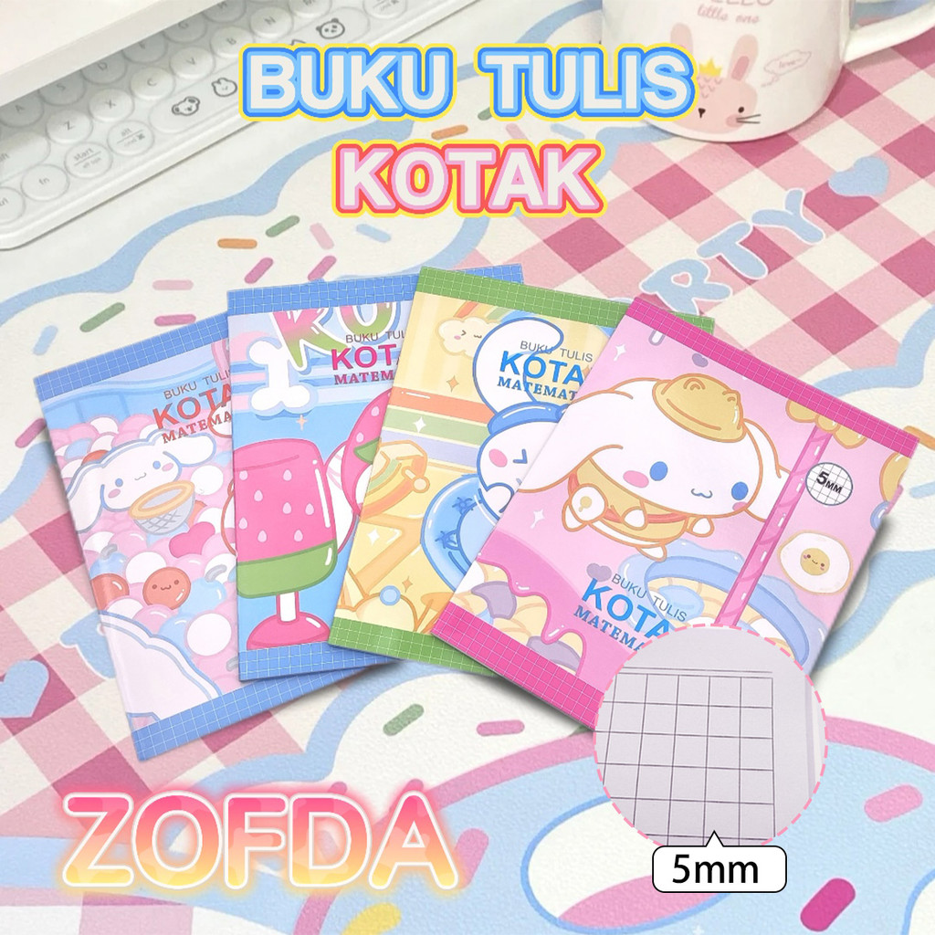 

[ZOFDA] Notebook Grid Aesthetic Buku Diary 38 Lembar Buku Tulis 5mm Grid Jurnal Buku Catatan Stiker Buku Tulis Aesthetic Sekolah Anak 5/10PCS
