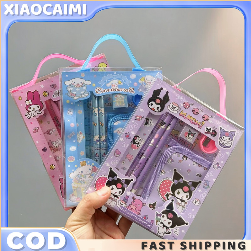 

【Mi·Ready】KOTAK TEMPAT PENSIL CRAYON ANAK 6 IN 1/PENSIL SET SANRIO KUROMI CHINAMOROL MELODY