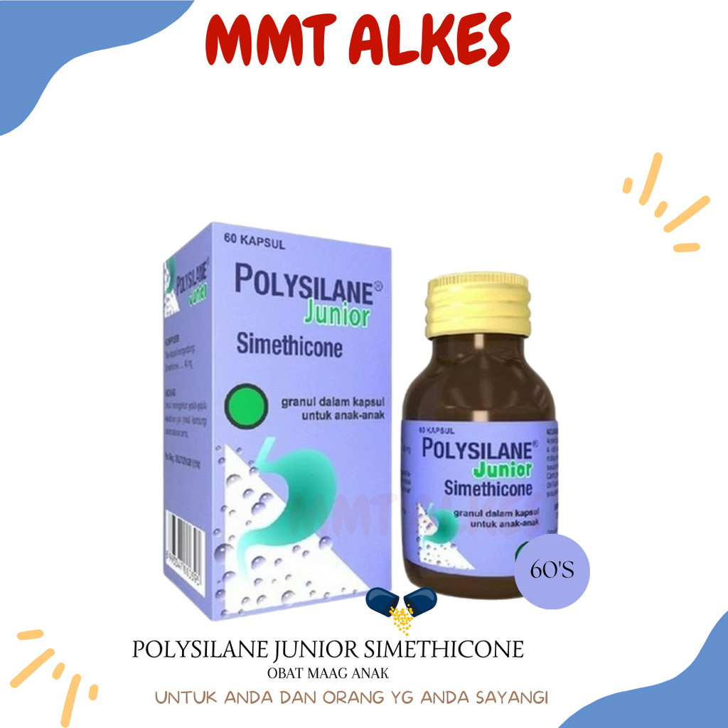 POLYSILANE JUNIOR 60 CAPSUL // Obat Kembung Anak