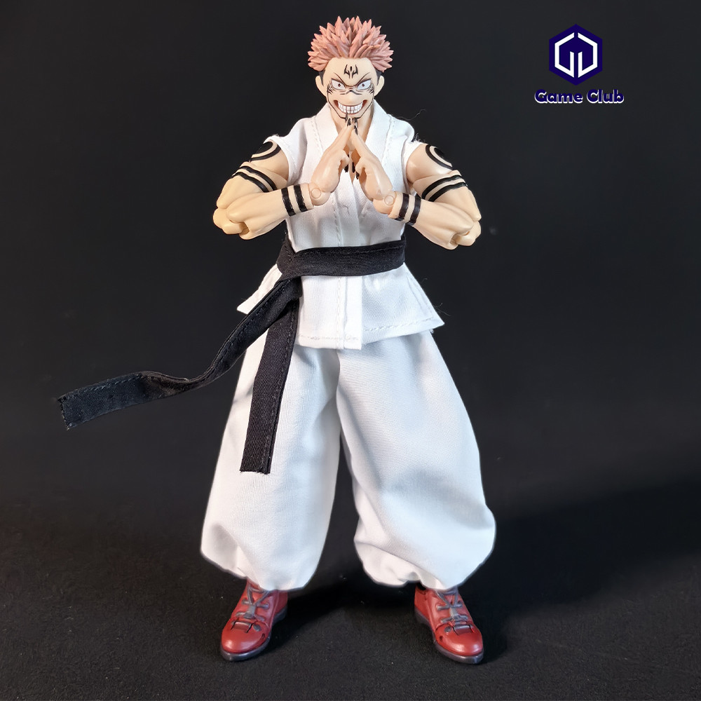 1/12 Scale Male Sodier Ryomen Sukuna Sleeveless Combat Uniform Clothes And Vest Clothes Set For 6in 