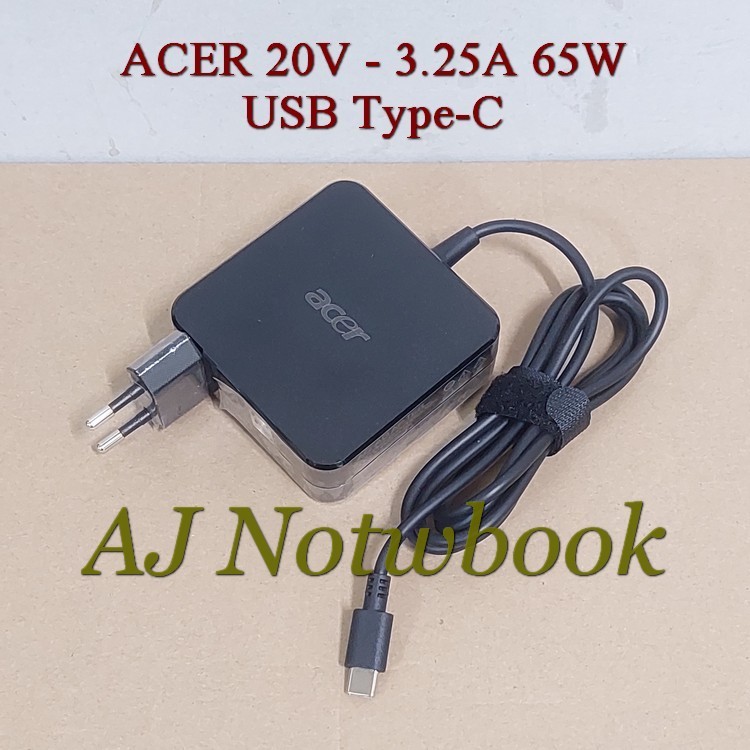 Adaptor Charger 65W For Acer Aspire 5 Spin 14 A5SP14 A5SP14-51MTN 20V 3.25A Type-C -AJNB