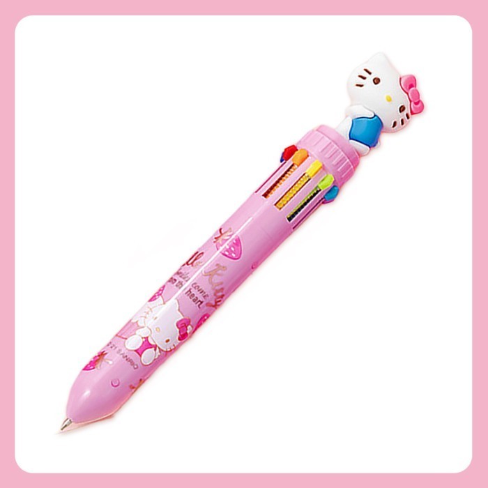 

[Best Seller] TOKKADO Sanrio Pulpen 10 Warna Hello Kitty My Melody Karakter Lucu - HelloKitty Blue