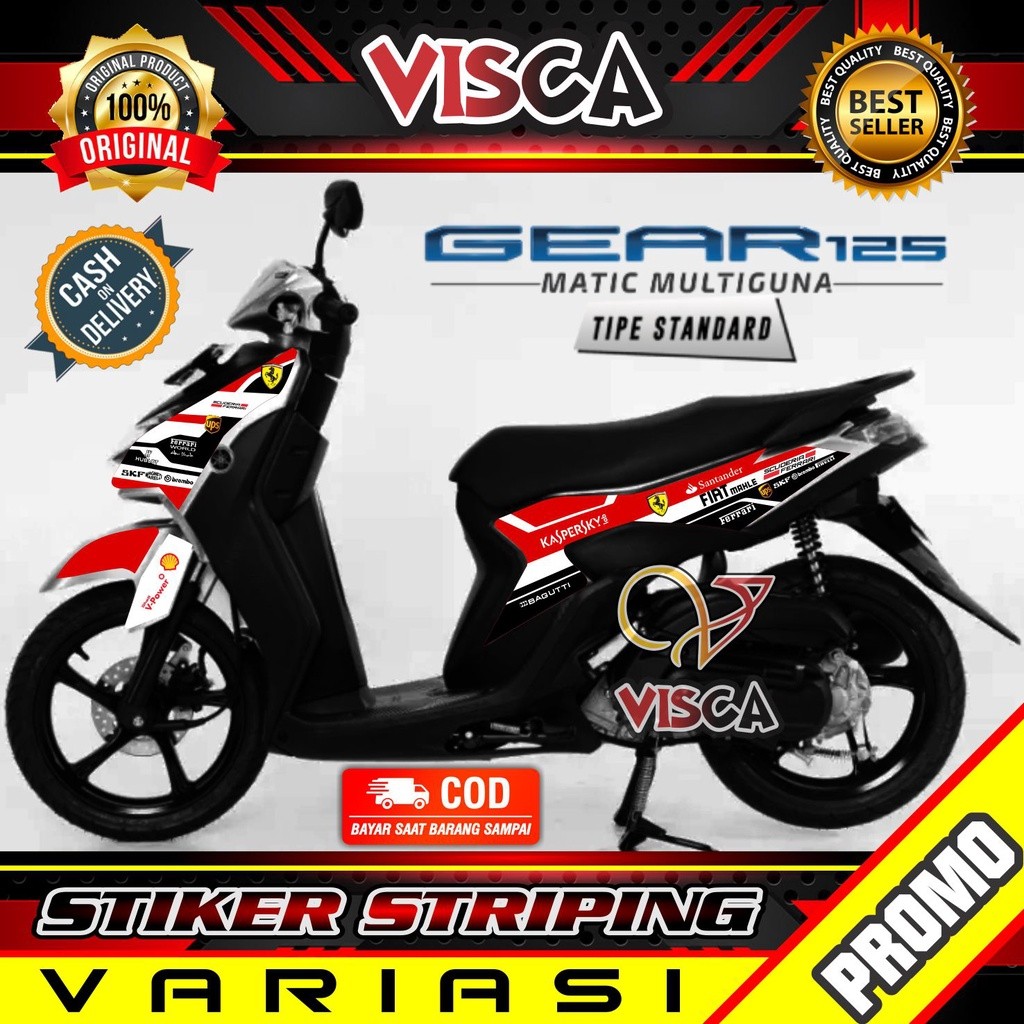 Striping Mio Gear 125 - Stiker Sticker Striping Variasi Lis Mio Gear 125 - Striping Hologam Mio Gear